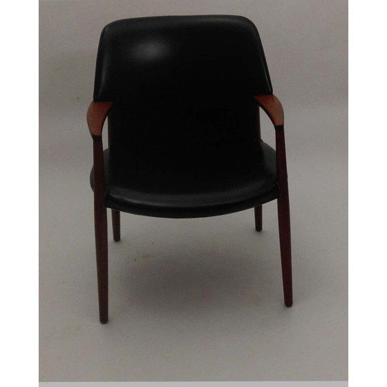 Image 1 of Vintage fauteuil Aksel Bender Madsen, Ejnar Larsen Inc. Herstoffering 1950