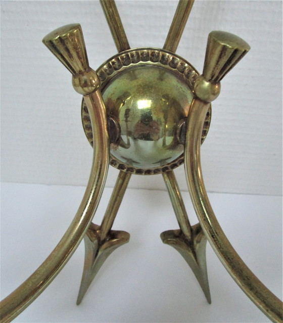 Image 1 of Paar Bronzen Pijl Wandlampen Lucien Gau