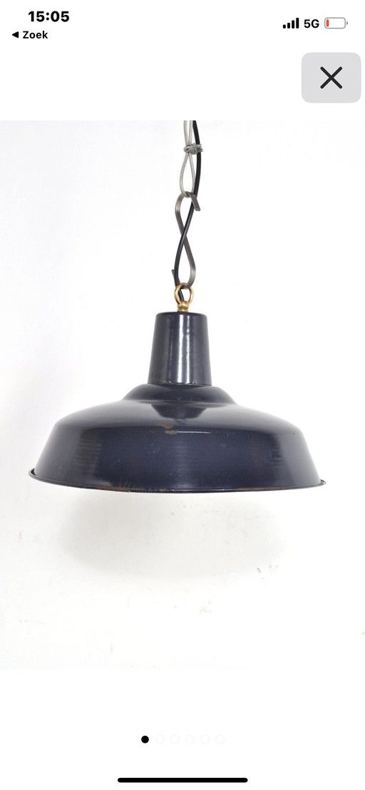 Emaille Vintage Lamp