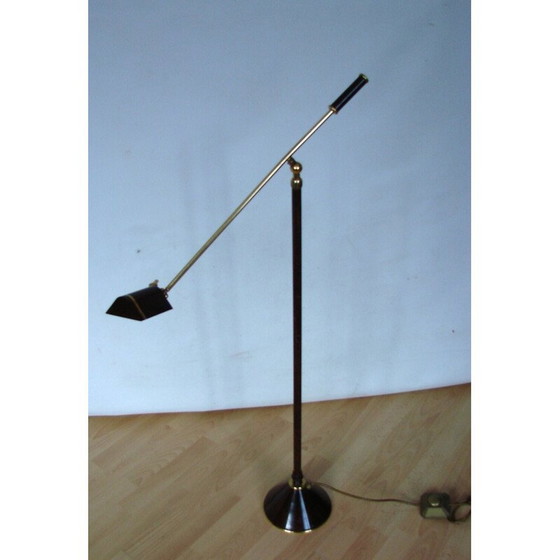 Image 1 of Vintage banket vloerlamp van messing en metaal, 1970