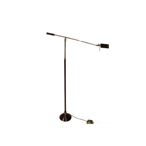 Image 1 of Vintage banket vloerlamp van messing en metaal, 1970