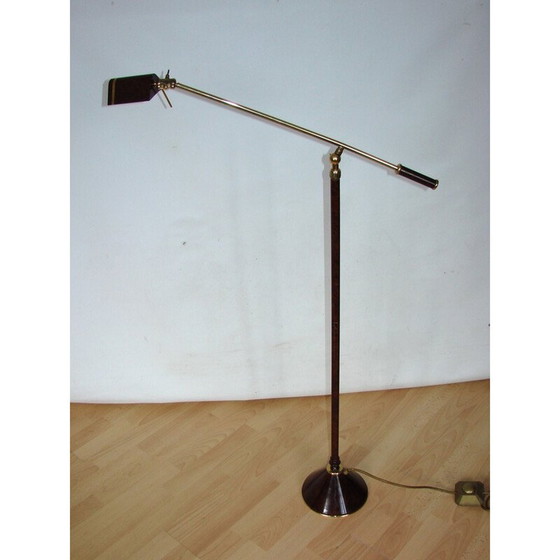 Image 1 of Vintage banket vloerlamp van messing en metaal, 1970