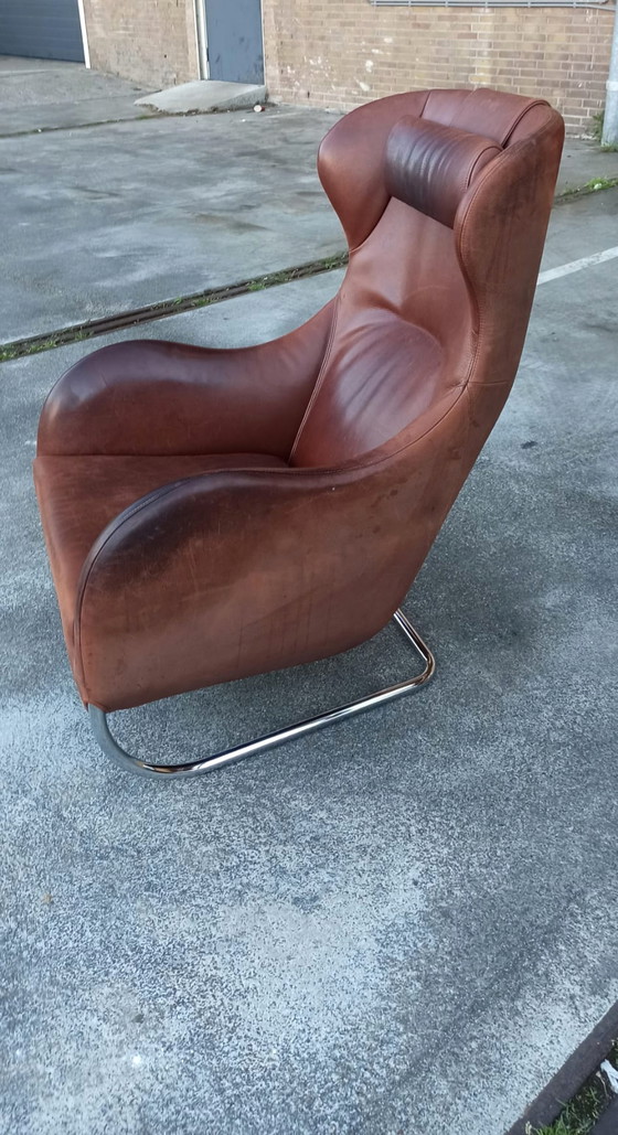 Image 1 of Wittmann 'Joly' leren fauteuil, Cognac