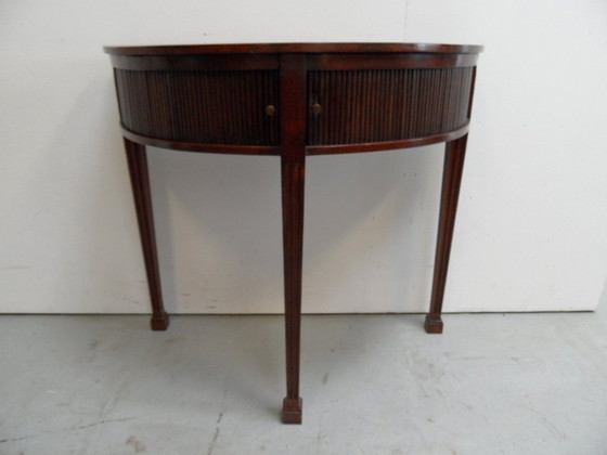 Image 1 of Vintage Mahonie Halve Maan Tafel