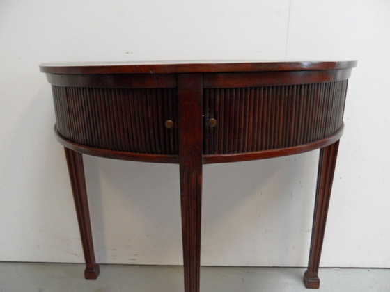 Image 1 of Vintage Mahonie Halve Maan Tafel