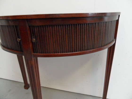 Image 1 of Vintage Mahonie Halve Maan Tafel