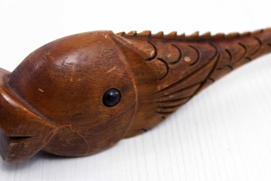 Image 1 of Vintage houten "Poisson" flesopener, Frankrijk 1960