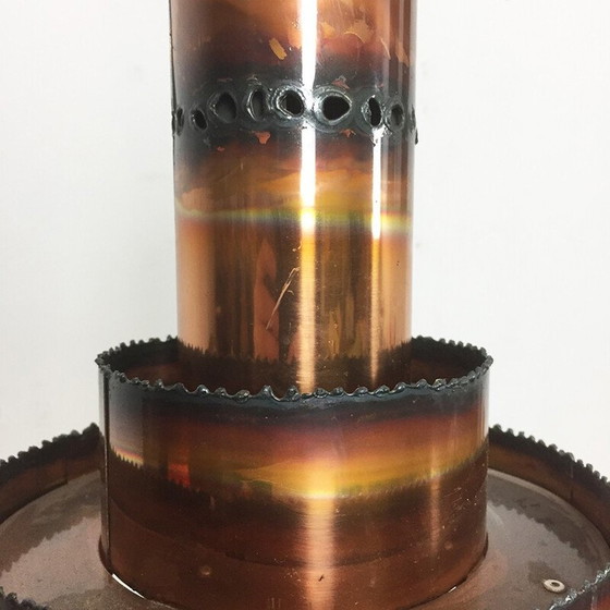 Image 1 of Vintage metalen brutalistische hanger van Sven Aage Holm Sorensen voor Holm Sørensen en Co, Denemarken 1960