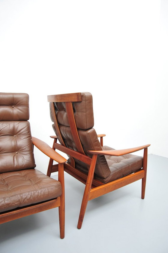 Image 1 of Arne Vodder fauteuil model FD 164 in teak voor France & Son 1960