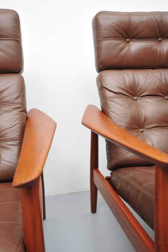 Image 1 of Arne Vodder fauteuil model FD 164 in teak voor France & Son 1960