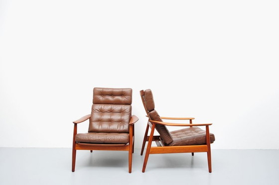 Image 1 of Arne Vodder fauteuil model FD 164 in teak voor France & Son 1960