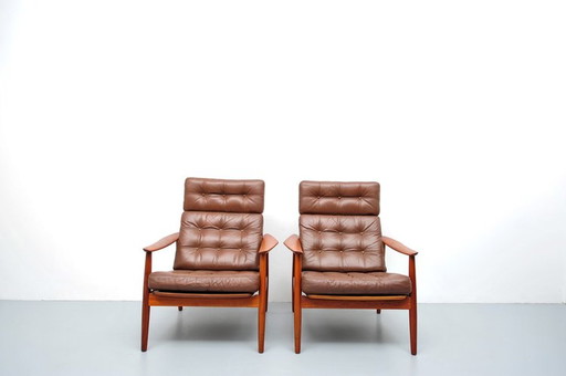 Arne Vodder fauteuil model FD 164 in teak voor France & Son 1960