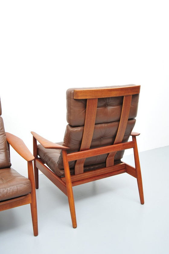 Image 1 of Arne Vodder fauteuil model FD 164 in teak voor France & Son 1960