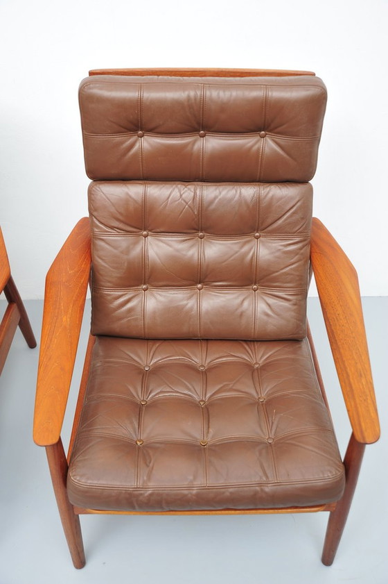 Image 1 of Arne Vodder fauteuil model FD 164 in teak voor France & Son 1960