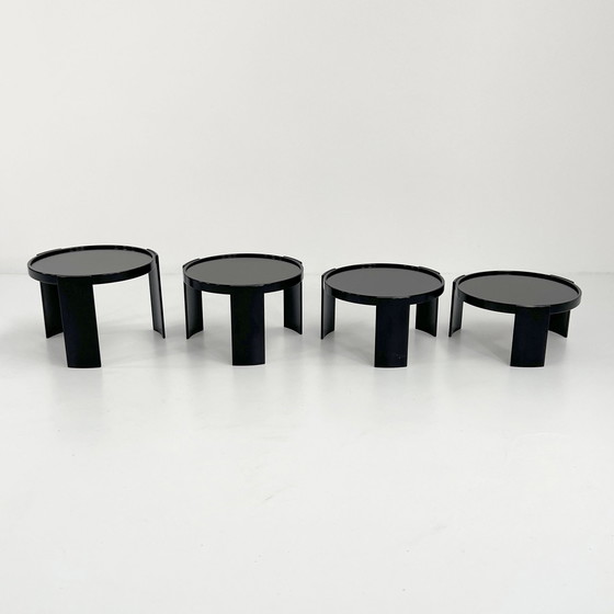 Image 1 of Set grote omkeerbare tafeltjes van Gianfranco Frattini voor Cassina, 1960S