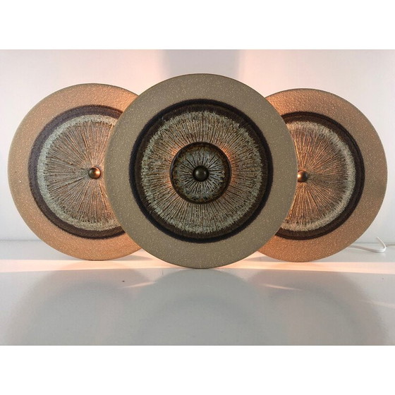 Image 1 of Vintage steengoed wandlamp van Noomi Backhausen en Paul Brandborg voor Søholm, Denemarken 1960