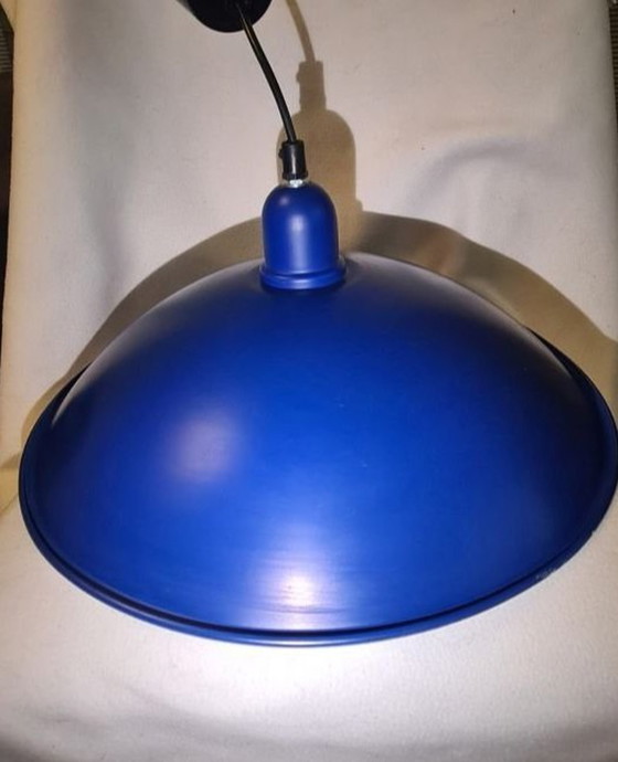 Image 1 of IKEA - Industriële look UFO hanglamp blauw model T9510/T204