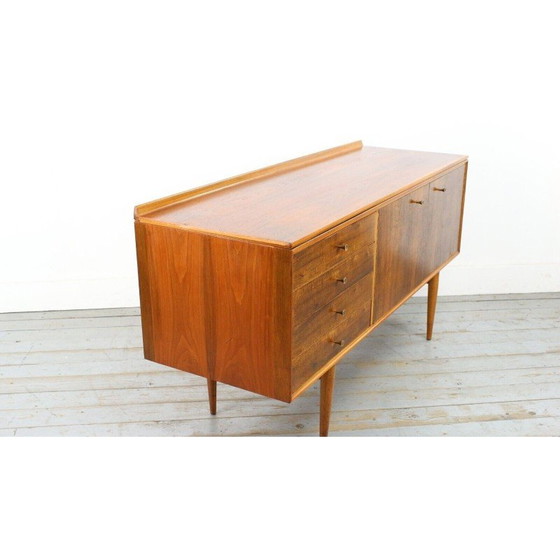 Image 1 of Mid century compact dressoir met generfd Indisch Laurier front van Robert Heritage