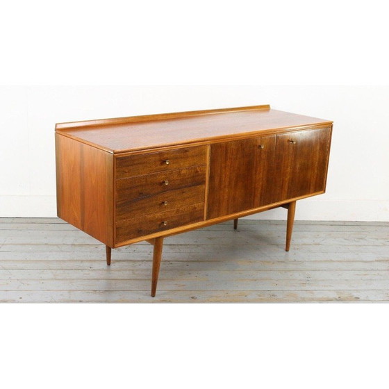 Image 1 of Mid century compact dressoir met generfd Indisch Laurier front van Robert Heritage