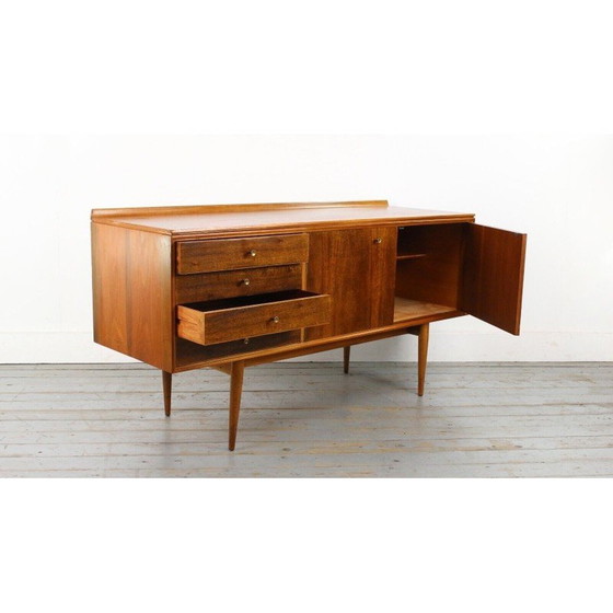 Image 1 of Mid century compact dressoir met generfd Indisch Laurier front van Robert Heritage