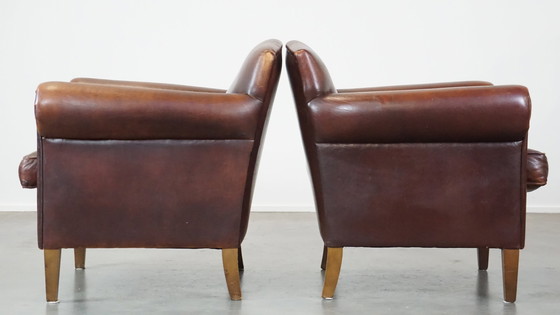 Image 1 of 2 X Design Fauteuil/ Armchair Gemaakt Van Schapenleer