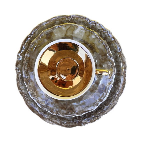 Image 1 of Vintage marmeren schilderij ontbijtservies voor Wawel, Polen 1970