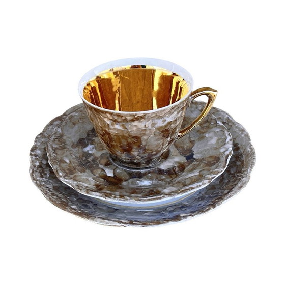 Image 1 of Vintage marmeren schilderij ontbijtservies voor Wawel, Polen 1970