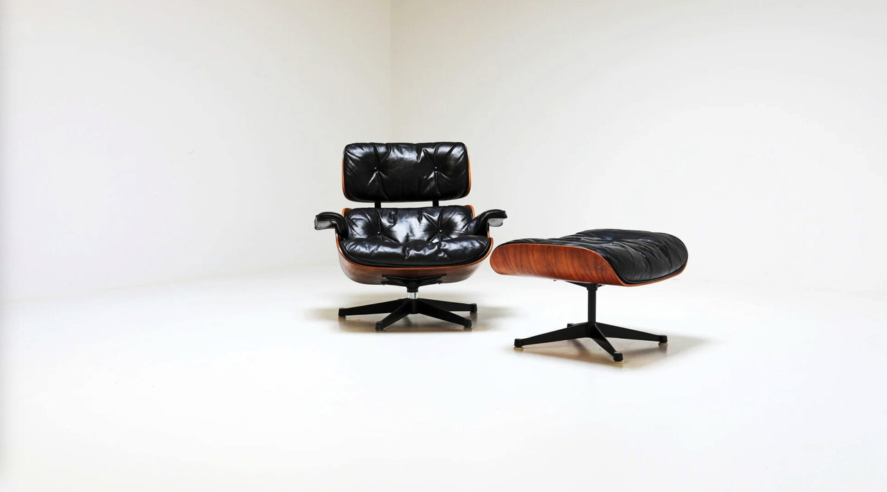 Vintage Eames Lounge Chair Rose-wood for Herman Miller, 1960's