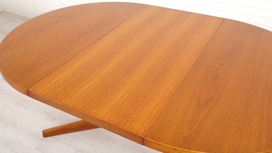 Image 1 of Vintage Ronde Eettafel | Teak | Uitschuifbaar | 115 Cm