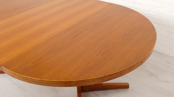 Image 1 of Vintage Ronde Eettafel | Teak | Uitschuifbaar | 115 Cm