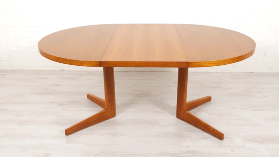 Image 1 of Vintage Ronde Eettafel | Teak | Uitschuifbaar | 115 Cm