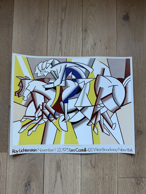 Poster Roy Lichtenstein - De rode ruiter 1975 Leo Castelli New York