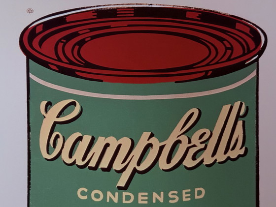 Image 1 of Andy Warhol: “Campbell'S Soup Can, 1965 (Green & Red)”.