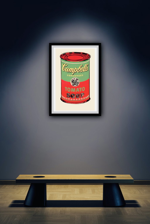 Andy Warhol: “Campbell'S Soup Can, 1965 (Green & Red)”.
