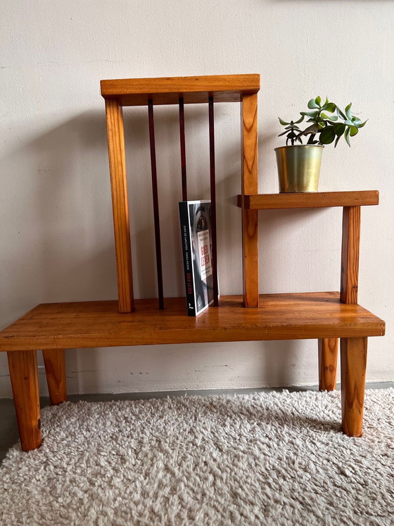 Image 1 of Vintage vinyl platen- en of plantenstandaard