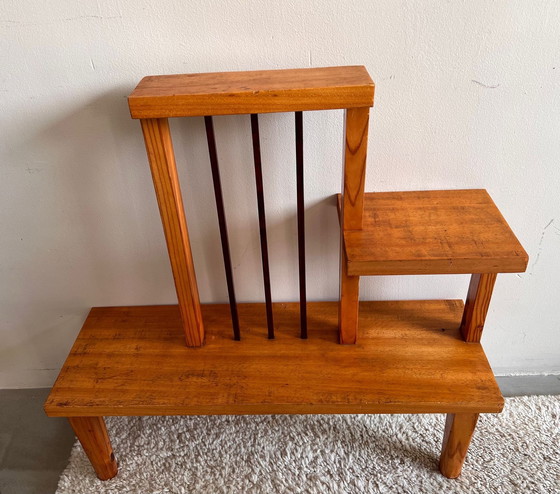 Image 1 of Vintage vinyl platen- en of plantenstandaard