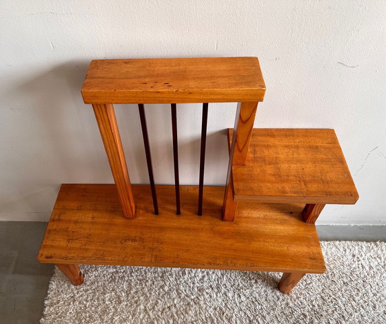 Image 1 of Vintage vinyl platen- en of plantenstandaard