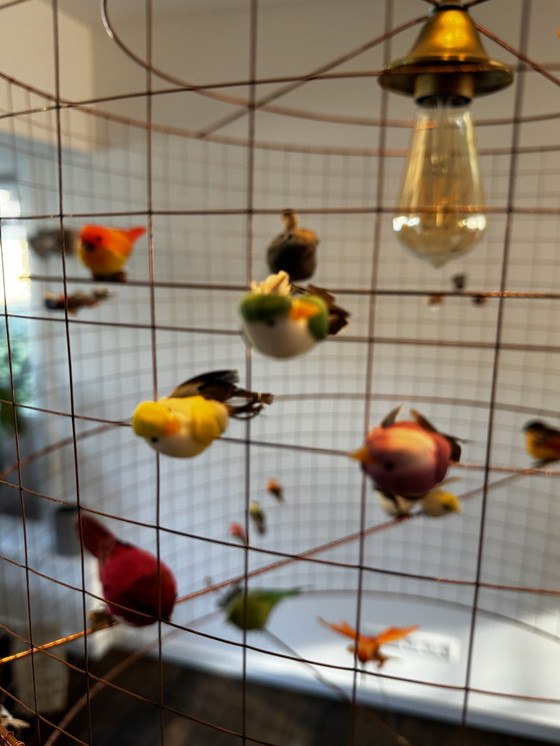 Image 1 of Design Lamp Met Vogels En Koperdraad