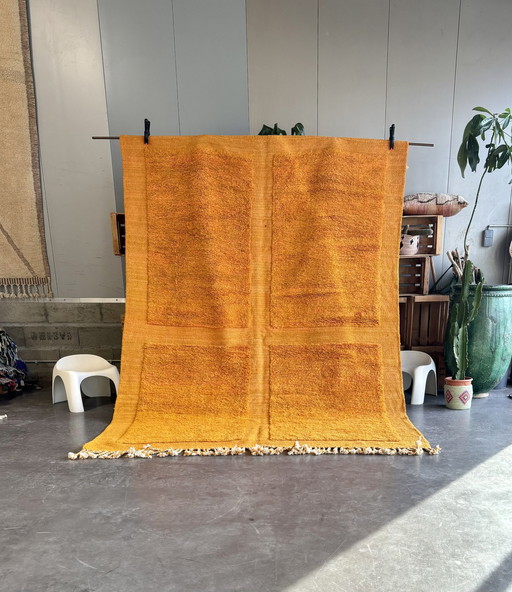 Oranga - Marokkaans Oranje Wollen Berber Vloerkleed 215X300 Cm