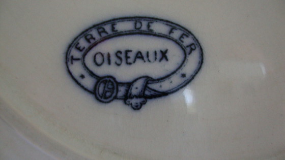 Image 1 of 8x Vintage Bordjes Met Vogeltjes