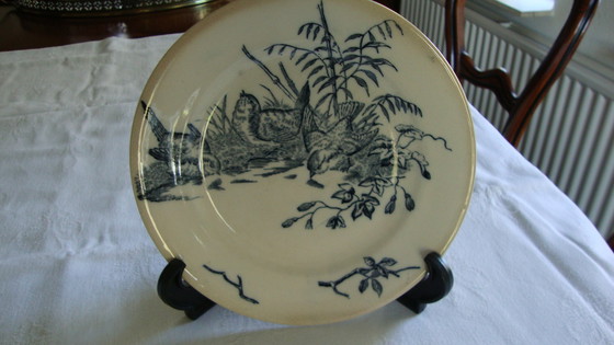 Image 1 of 8x Vintage Bordjes Met Vogeltjes