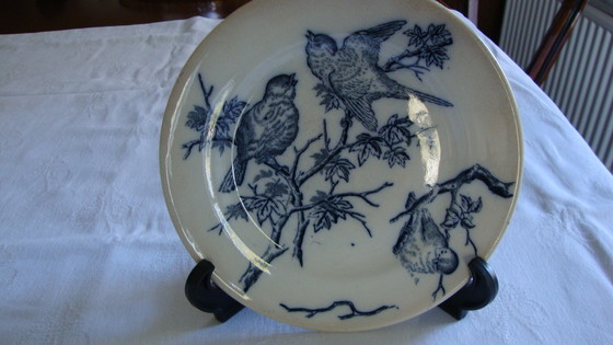 Image 1 of 8x Vintage Bordjes Met Vogeltjes