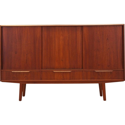 Vintage teakhouten highboard, Denemarken 1970