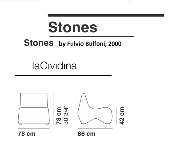 Image 1 of La Cividina modulaire fauteuil van Fulvio Bulfoni