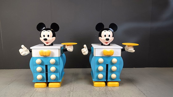 Image 1 of Paar zeldzame Mickey Mouse ladekastjes van Starform, Frankrijk, 1988