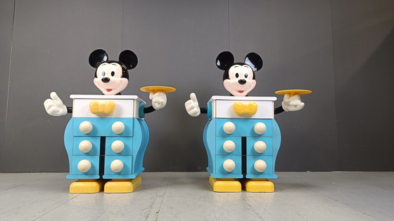 Image 1 of Paar zeldzame Mickey Mouse ladekastjes van Starform, Frankrijk, 1988