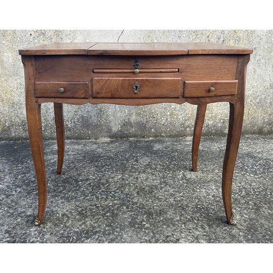 Image 1 of Vintage perenhouten kaptafel, Frankrijk