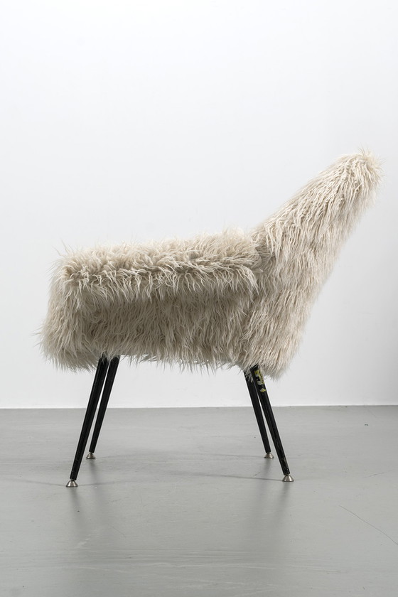 Image 1 of Vintage pluizige fauteuil