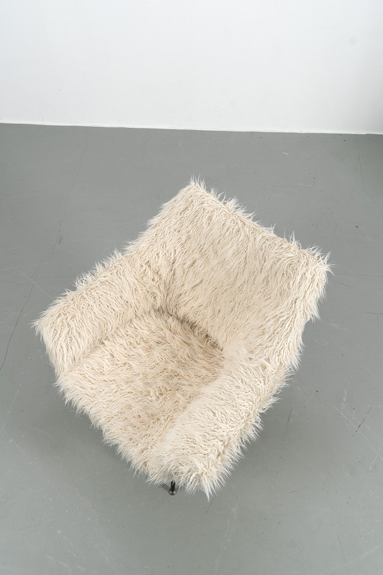 Image 1 of Vintage pluizige fauteuil