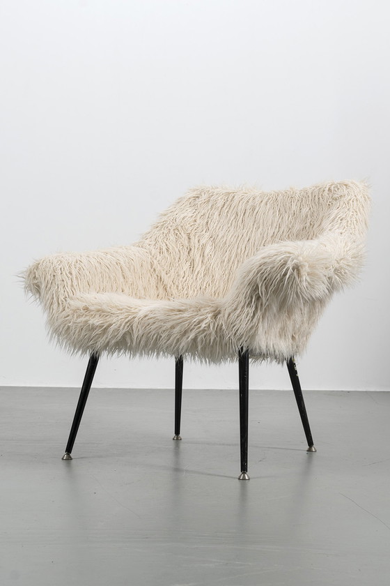 Image 1 of Vintage pluizige fauteuil